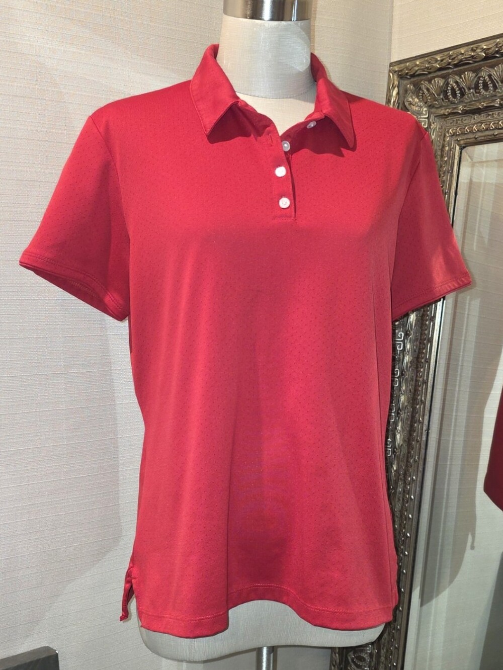 Callaway Opti-Dri Women's Red Golf Polo Shirt.  Sz LG.